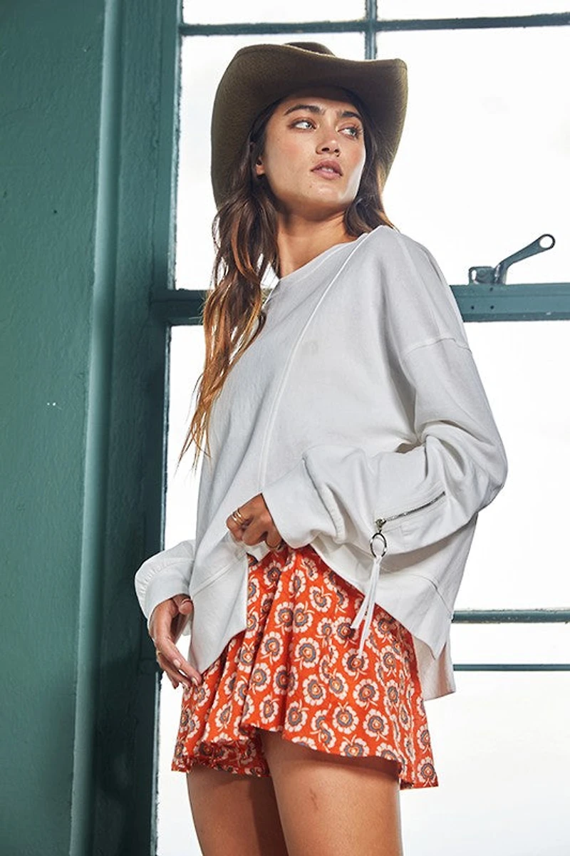 White O-Ring Sweatshirt