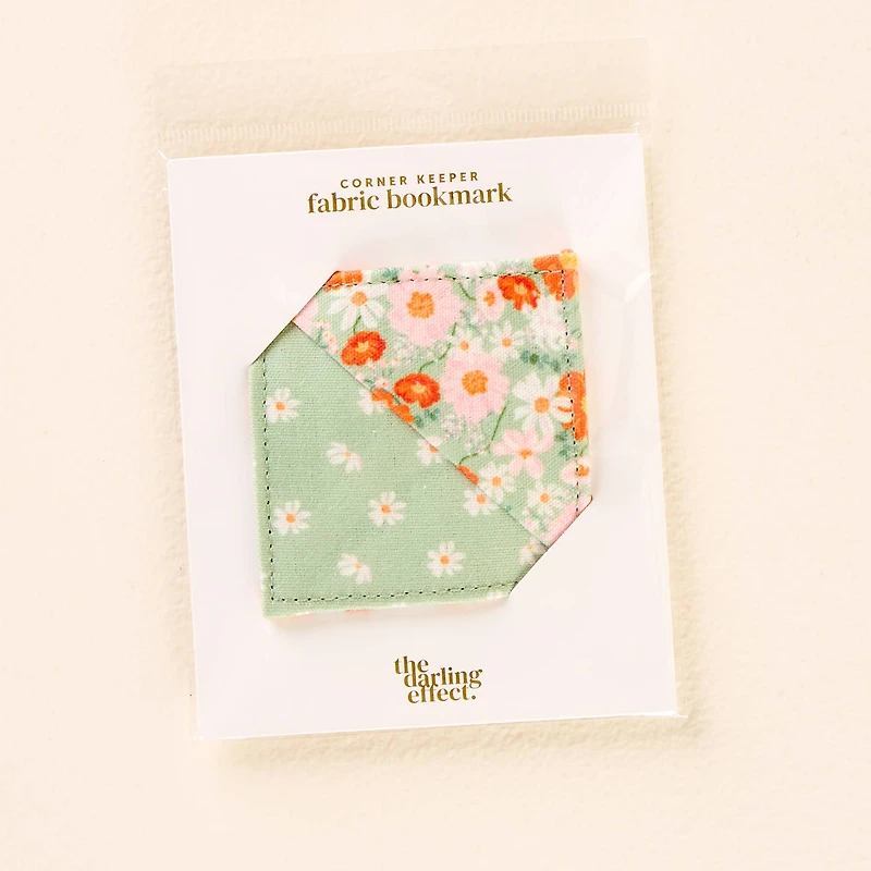 Bouquet Beauty Sage Corner Keeper Fabric Bookmark