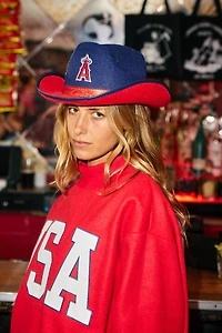 Red USA & Flag Reversible Mockneck