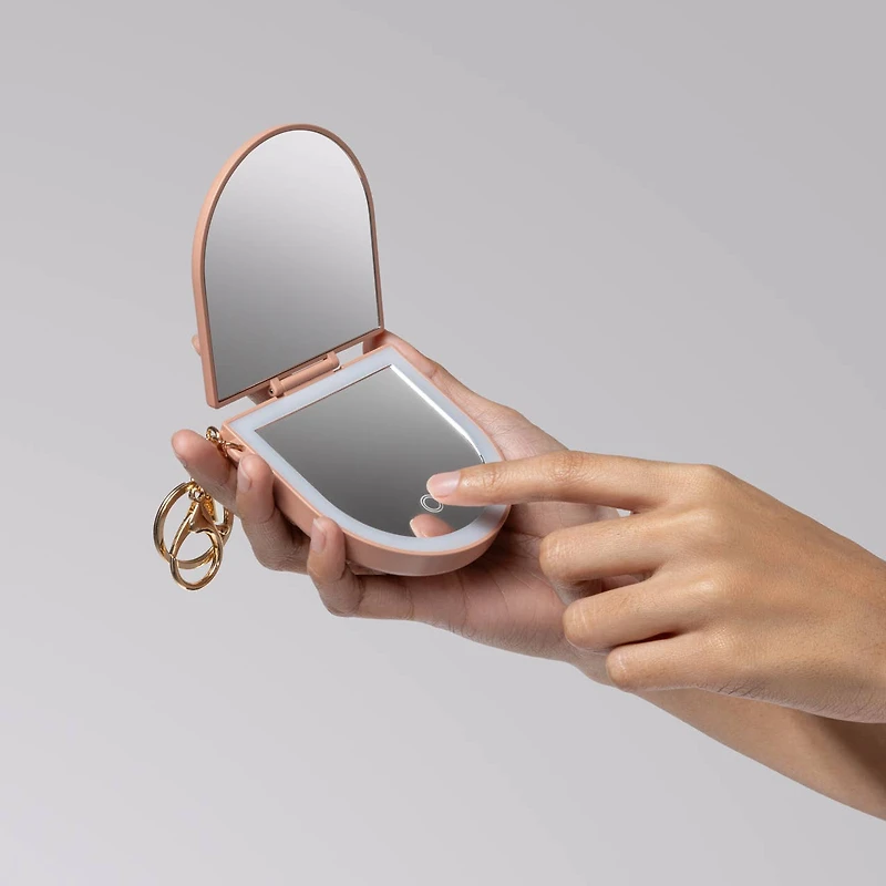 Terracotta Compact Mirror Keychain