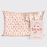 Cherry Print Satin Pillowcase Standard