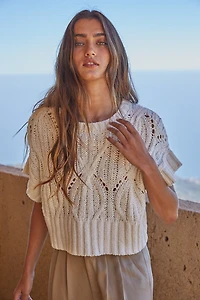 Cream Cali Crochet Top