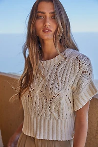 Cream Cali Crochet Top