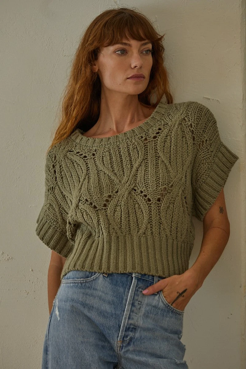 Olive Cali Crochet Top