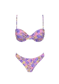 Purple Floral Bikini Set