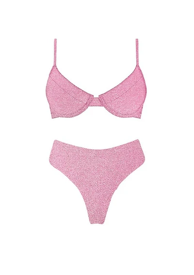Rose Shimmer Bikini Set