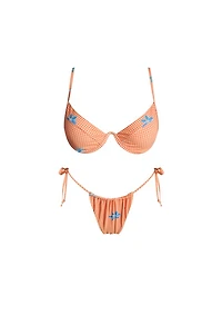 Orange Checker Bikini Set