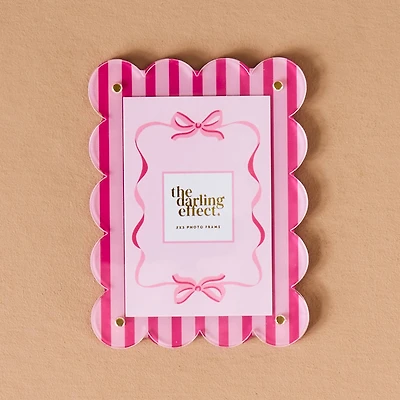 Mini Acrylic Picture Frame Magnet-Sweetheart Stripes