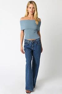 Dusty Blue Veena Top