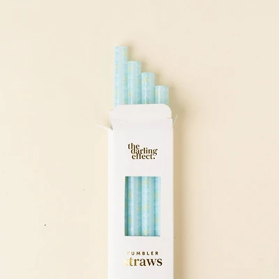 Blue Tumbler Straw Set