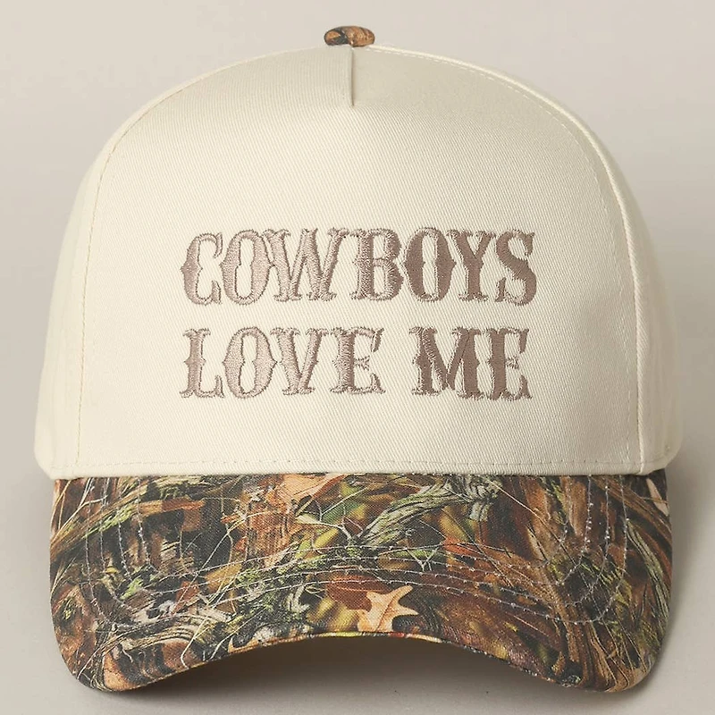 Cowboy Love Me Embroidery Camo