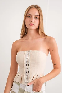 Oatmeal Corset Top