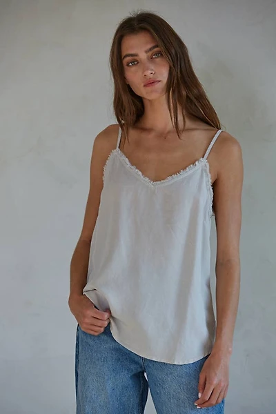 Gray V-Neck Spaghetti Strap Top