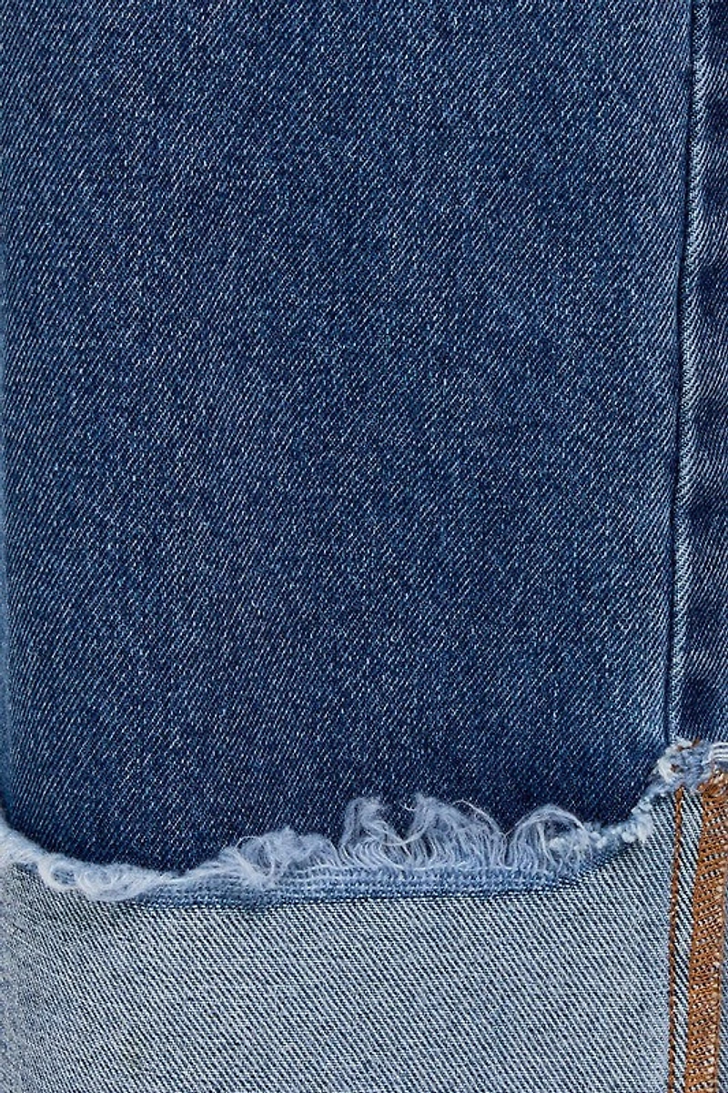 High Waisted Cuff Jeans