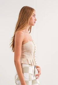 Oatmeal Corset Top