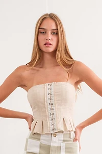 Oatmeal Corset Top