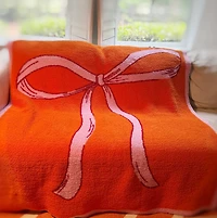 Orange Bow Coziest Blanket
