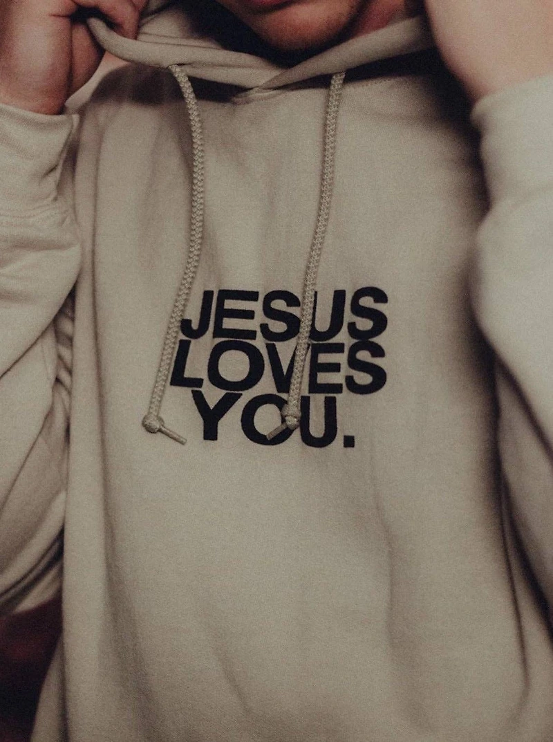 "Check Front" Sand Hoodie