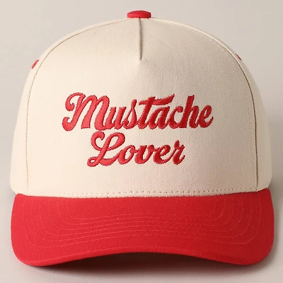 Mustache Lover Hat/ Red