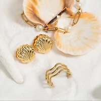 18K Gold Steel Station Pearl Paperclip Chain Bracelet