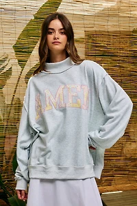 AMEN Patchwork Mock Neck