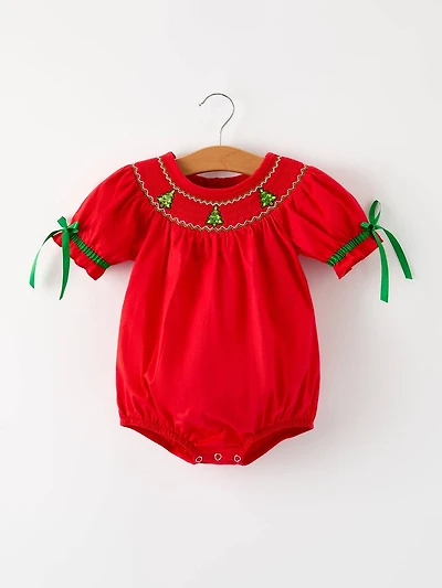 Red Christmas Baby Romper
