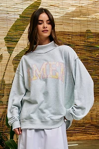 AMEN Patchwork Mock Neck