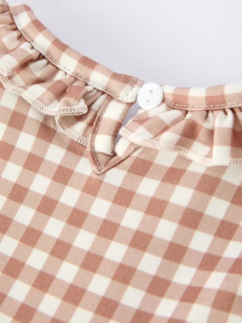 Christmas Embroidered Gingerbread Romper