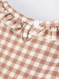 Christmas Embroidered Gingerbread Romper