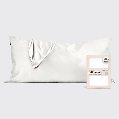 Ivory Satin King Pillowcase
