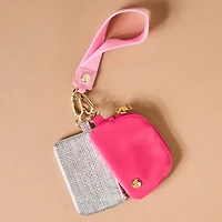 Dynamic Duo Pouch Luxe Wristlet-Kiss & Tell