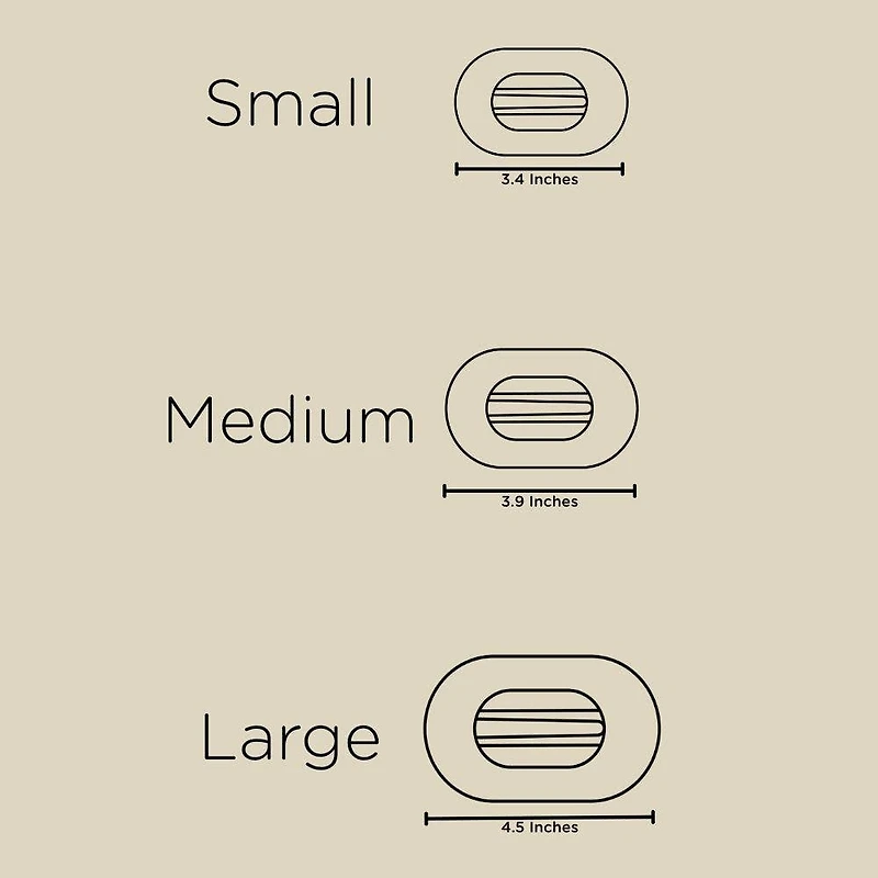 Candy Cane Large Round Flat Clip