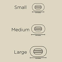 Candy Cane Large Round Flat Clip