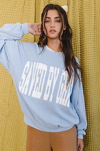Blue Saved By Grace Sweatshirt
