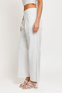White Pleated Pants