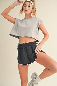 Gray Mineral Wash Tank Top