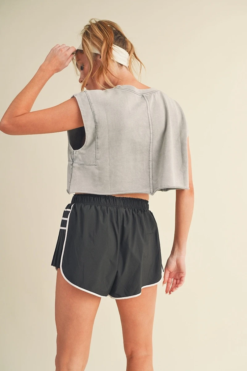 Gray Mineral Wash Tank Top