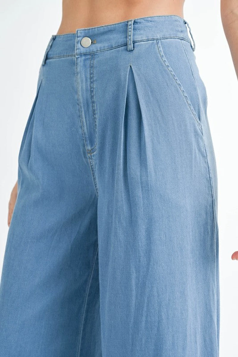Wide Leg Denim Pants