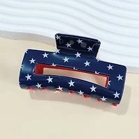 Navy Flag Claw Clip