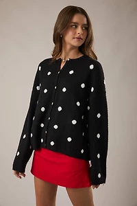 Black Polka Dot Cardigan