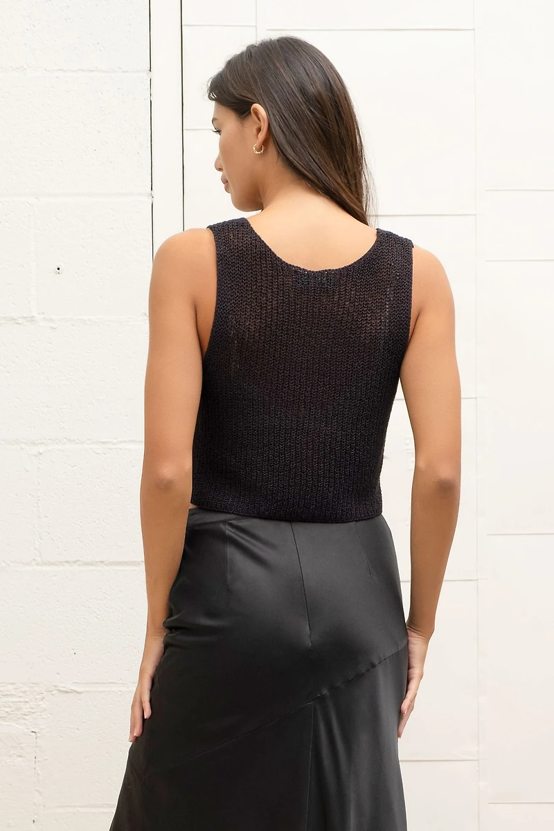 Black Front Hook Sweater