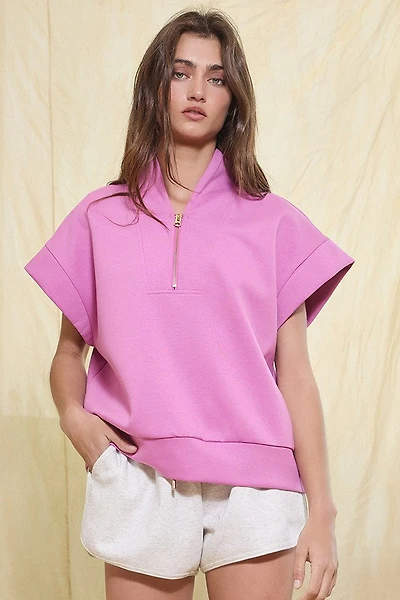 Magenta Scuba Half Zip