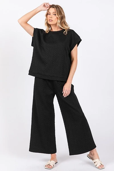 Black Top & Pant Set
