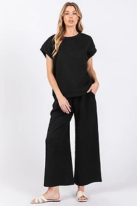 Black Top & Pant Set