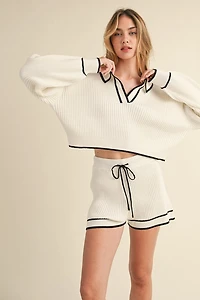 Off White Knit Set