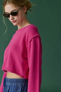 Zoe Fuchsia Loose Fit Cropped Top
