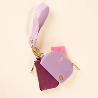 Two Toned Purple Wristlet Pouch Duo
