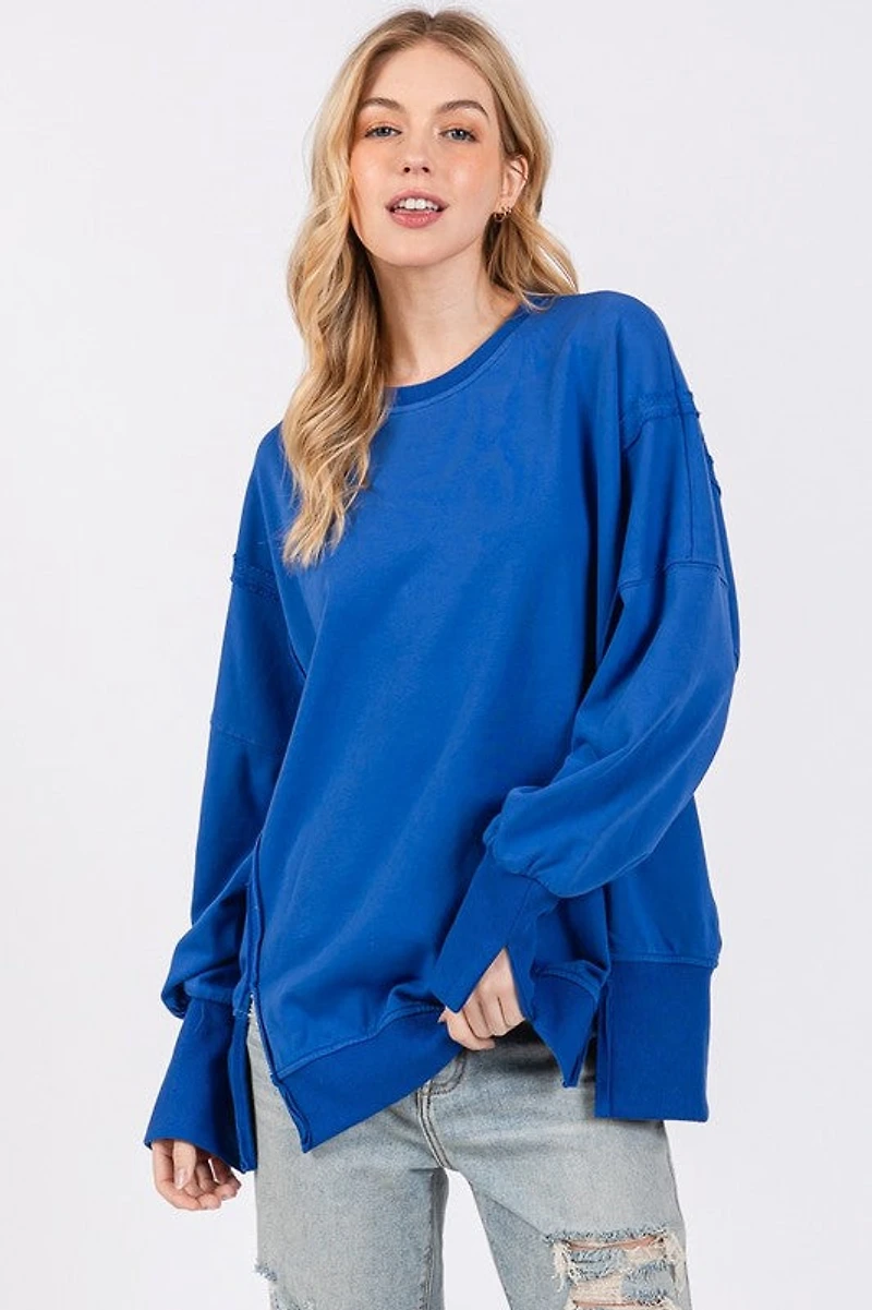 Royal Blue Oversized Sweatshirt