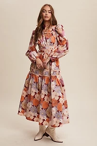 Red Floral Maxi Dress