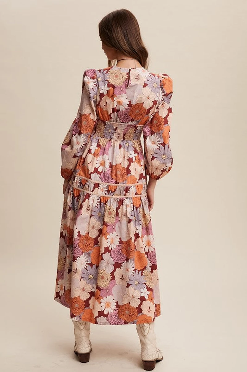 Red Floral Maxi Dress